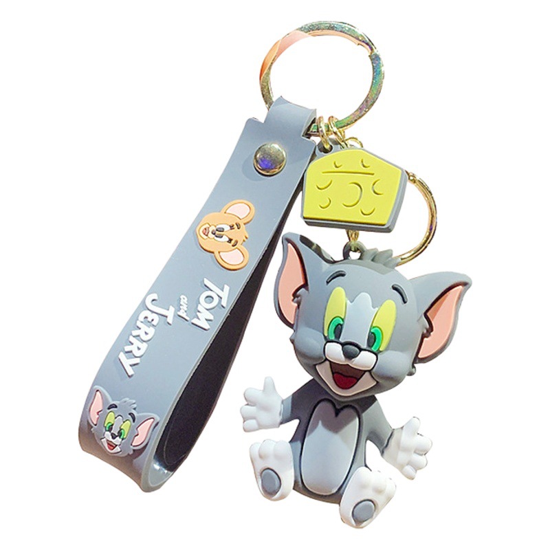 Cartoon creative key chain cute doll car key pendant couple pendant silicone key chain gift wholesale