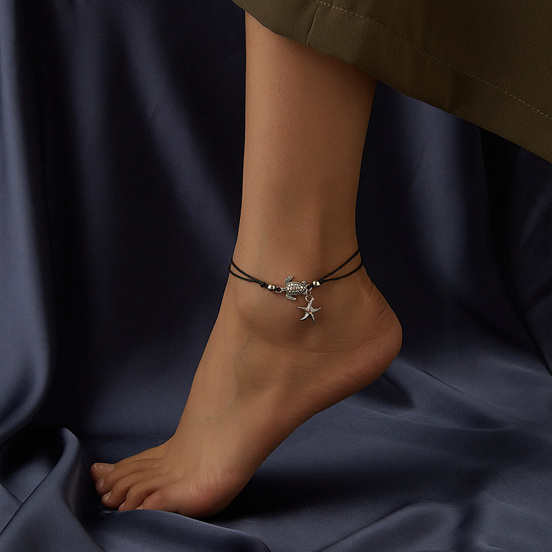 Picture of AliExpress hot selling anklet European and American beach bohemian starfish turtle wear rope simple anklet wholesale women