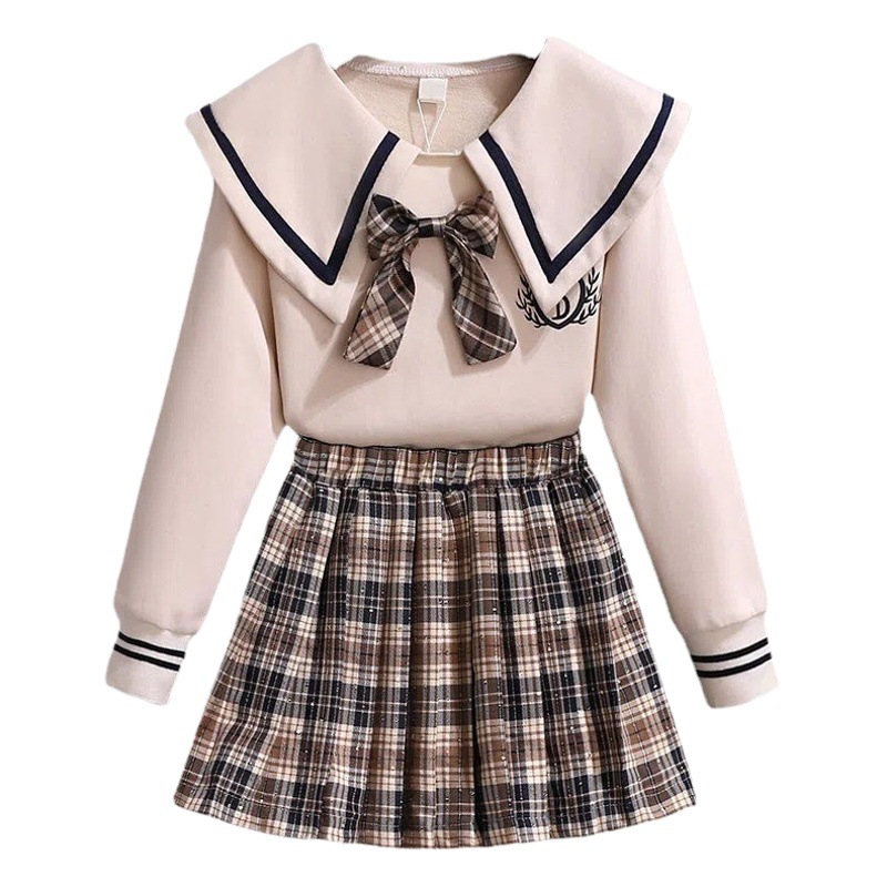 Girls' Sweatshirt Set Autumn New Spring and Autumn Thin Autumn Children Girls' Stylish Little Girl Fashion Dress