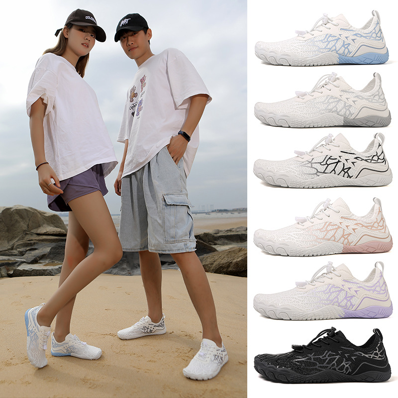 Beach shoes wading shoes cross-border new couple five-finger non-slip breathable quick-drying outdoor wading shoes yoga fitness shoes