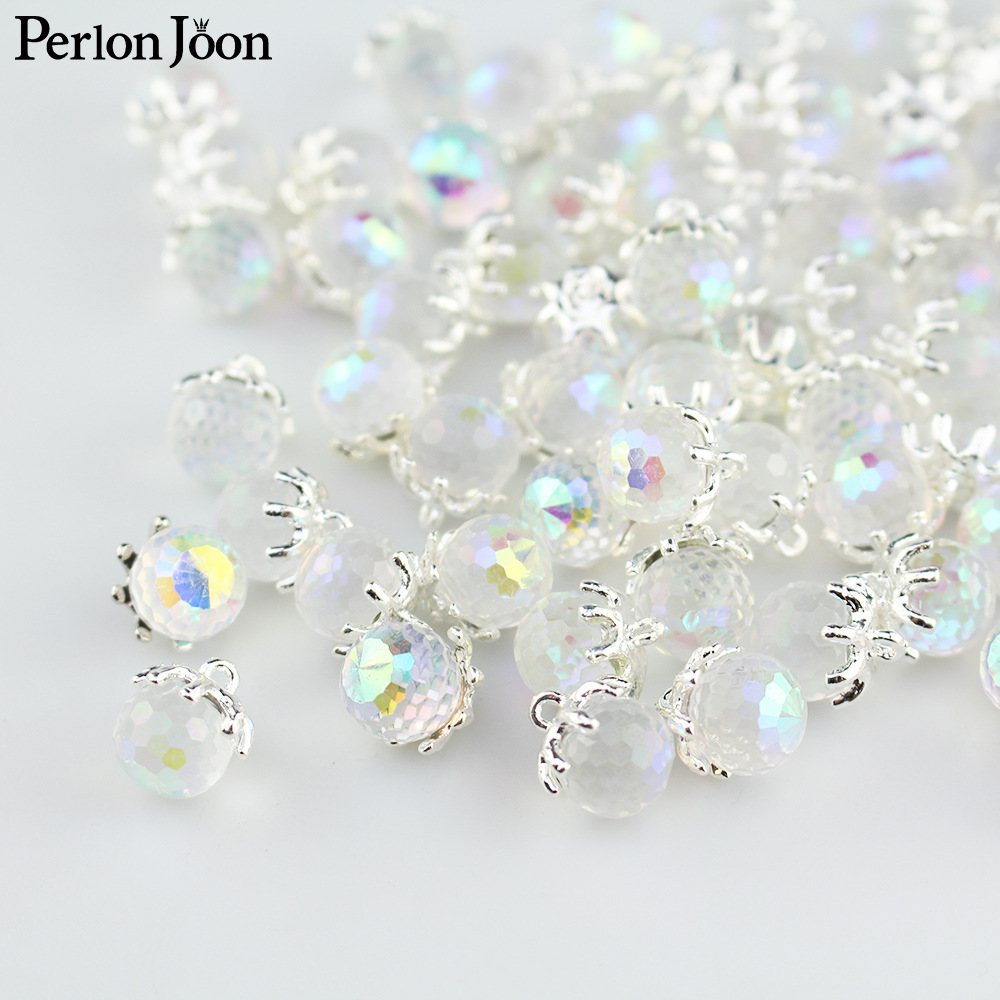 Explosions Shining AB Glass Ball Rhinestone Button Women's Decorative Button Wedding Dress Decoration