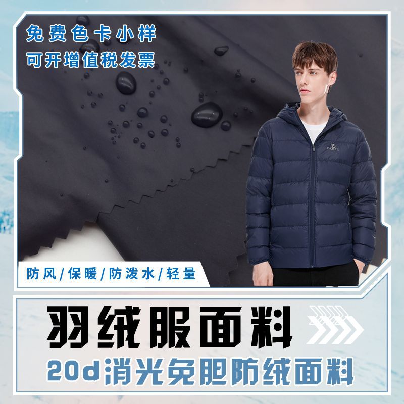 Shenghui 20d Nylon 400t Down Jacket Fabric Ultra Light and Thin Windproof High Density F Velvet Proof Fabric Cotton Clothes Waterproof