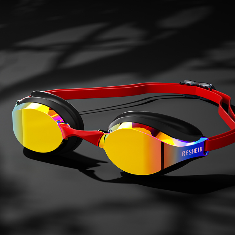 Picture of Cross-Border Popular Racing Swimming Goggles for Adults, High-Definition Anti-Fog Electroplated Swimming Goggles, Fashionable Silicone Waterproof Competition Goggles