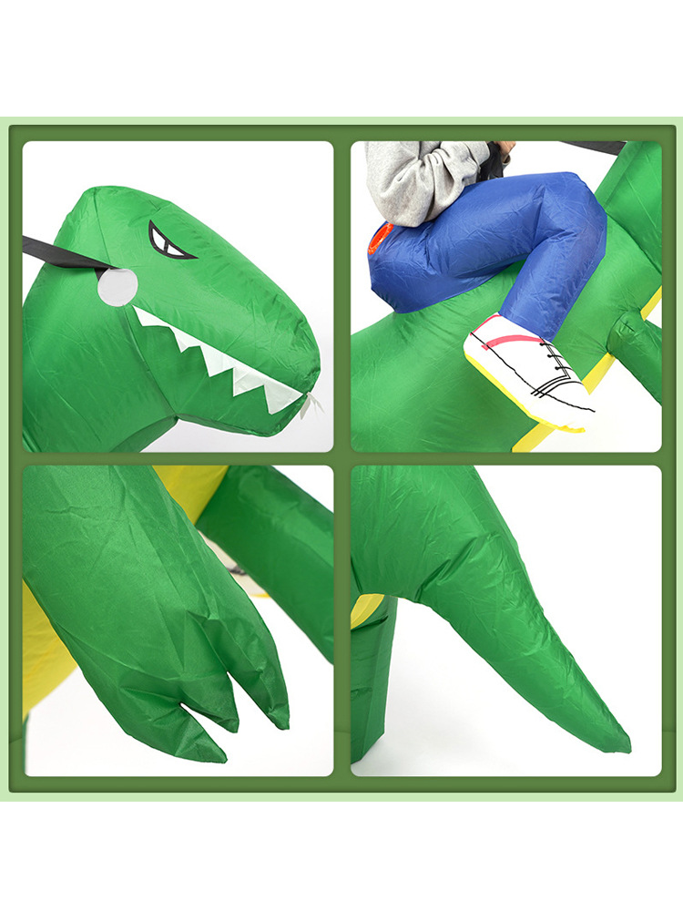 Picture of Dinosaur Inflatable Suit Kidsren's Mount Clothes Doll Funny Halloween Kindergarten Performance Costume Outdoor Performance Costume