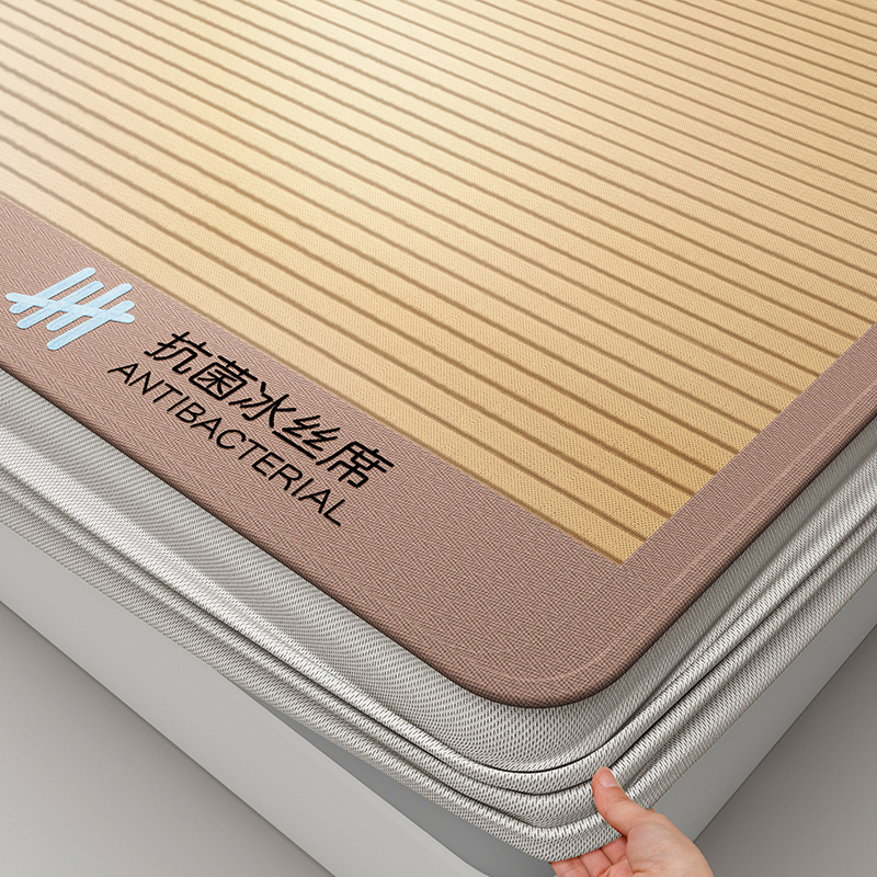 Picture of Class A Maternal and Infant Class Explosions Antibacterial Ice Silk Mat Summer Sleeping Naked Air-conditioned Mat Machine Washable Folding Bed Cover Soft Mat