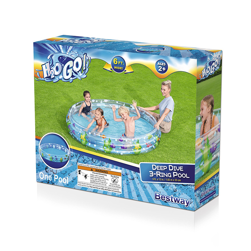 Picture of Bestway51004 three ring inflatable swimming pool round paddling pool baby toys indoor baby swimming pool