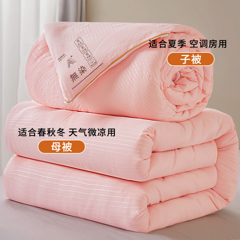 Picture of Quilt winter quilt thickened warm quilt soybean fiber quilt two-in-one zipper twin letter quilt core