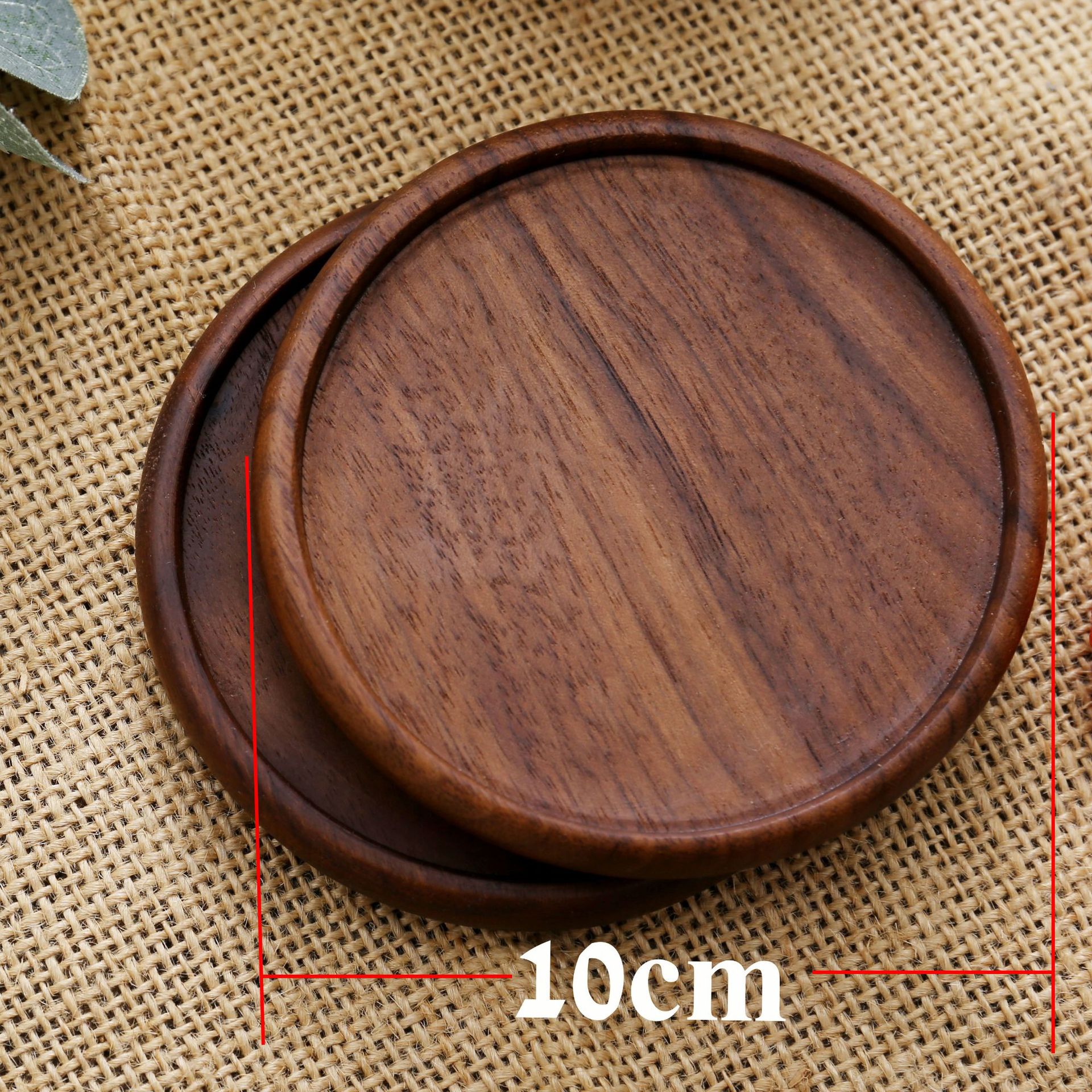 Picture of Creative Wooden Coaster Logo Engraved Fixed Wooden Tea Tray Cup Holder Tea Mat Wooden Tea Holder Japanese Heat Insulation Mat