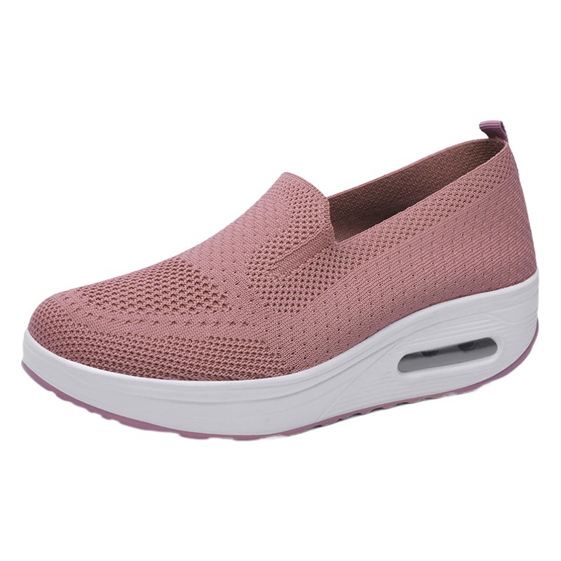 Picture of sneaker Women's Cross-border Foreign Trade 2025 New Thick-soled Air Cushion Casual Shoes Mesh Slip-on Heightened Walking Shoes for Women