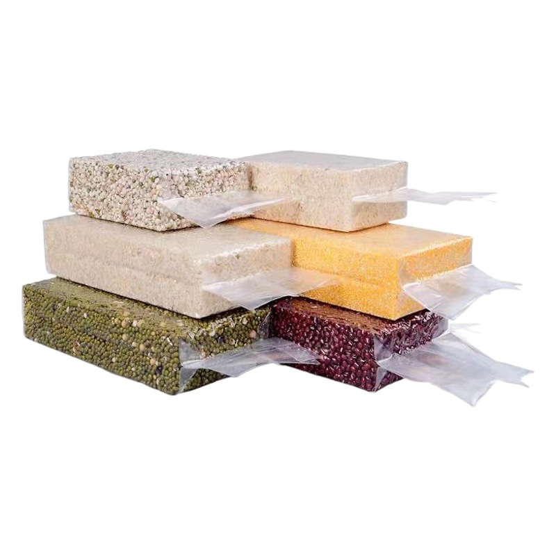 Transparent vacuum rice brick bag thickened medium seal grains packaging bag vacuum nylon plastic packaging bag custom wholesale