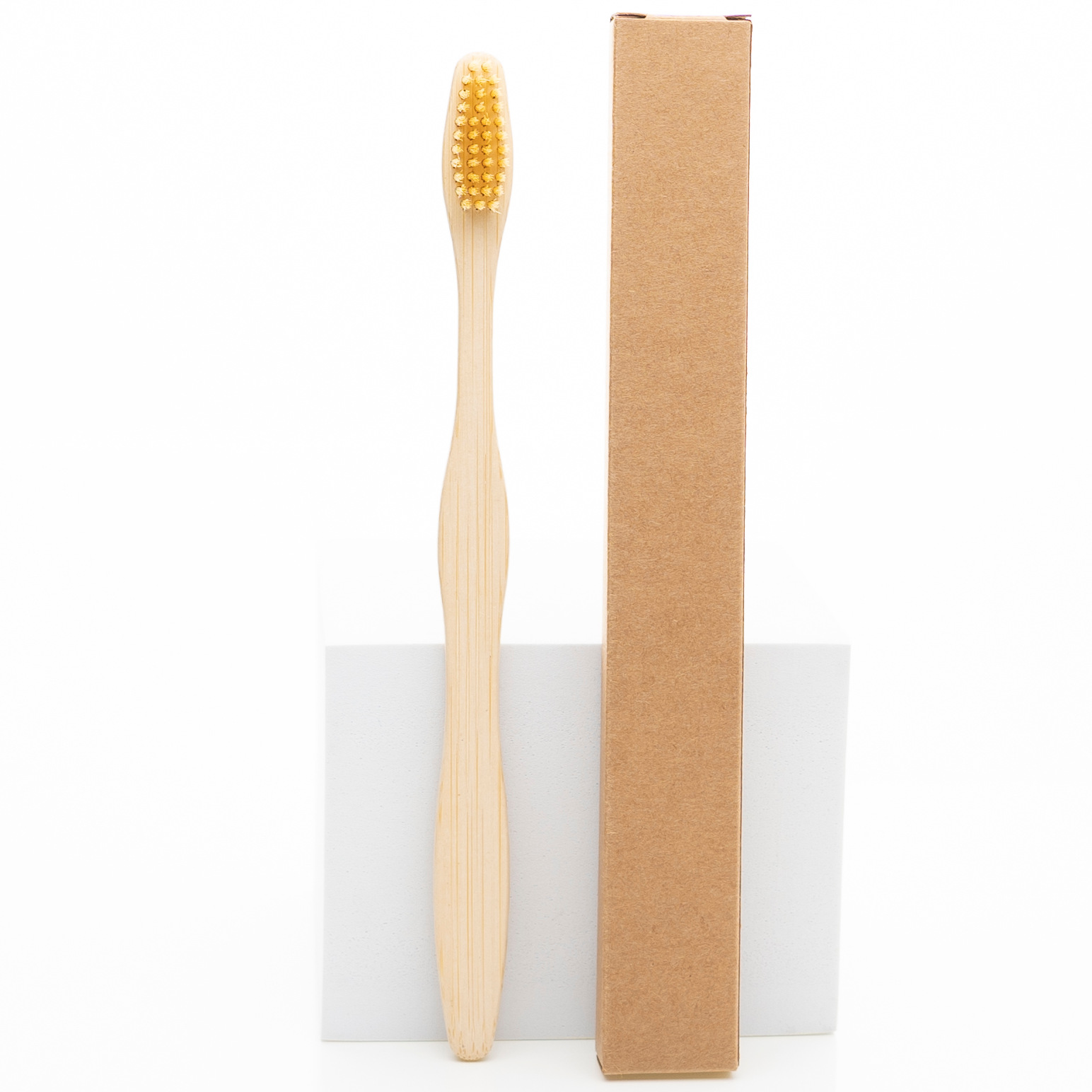 Picture of Hotel Disposable Bamboo Toothbrushes, Multi-Color Soft and Hard Bristles, Biodegradable Bamboo Toothbrushes, Customizable with Logo, Set Packaging
