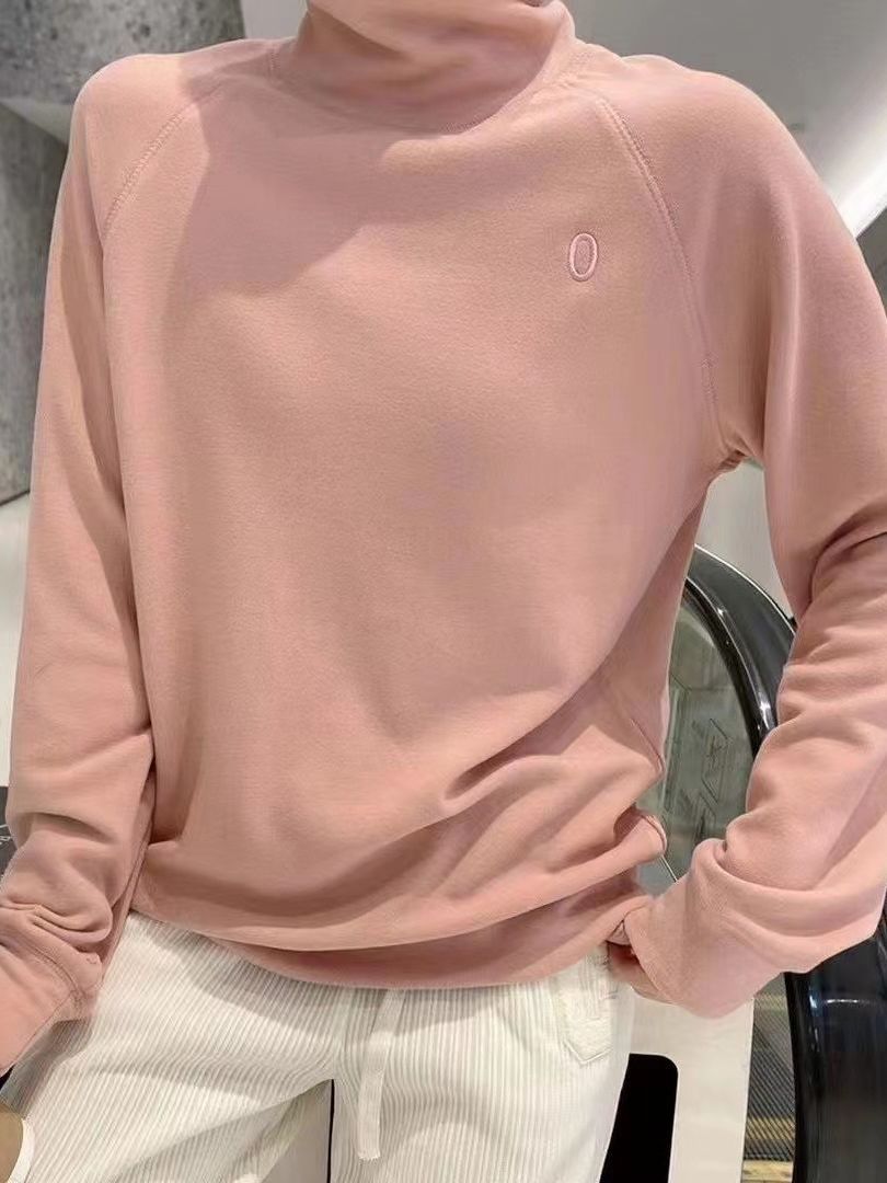 Soft Waxy Warm Fleece-Lined Thickened Double-Layer Fleece High Collar Base Shirt for Women Autumn New Loose Inner Top for Women