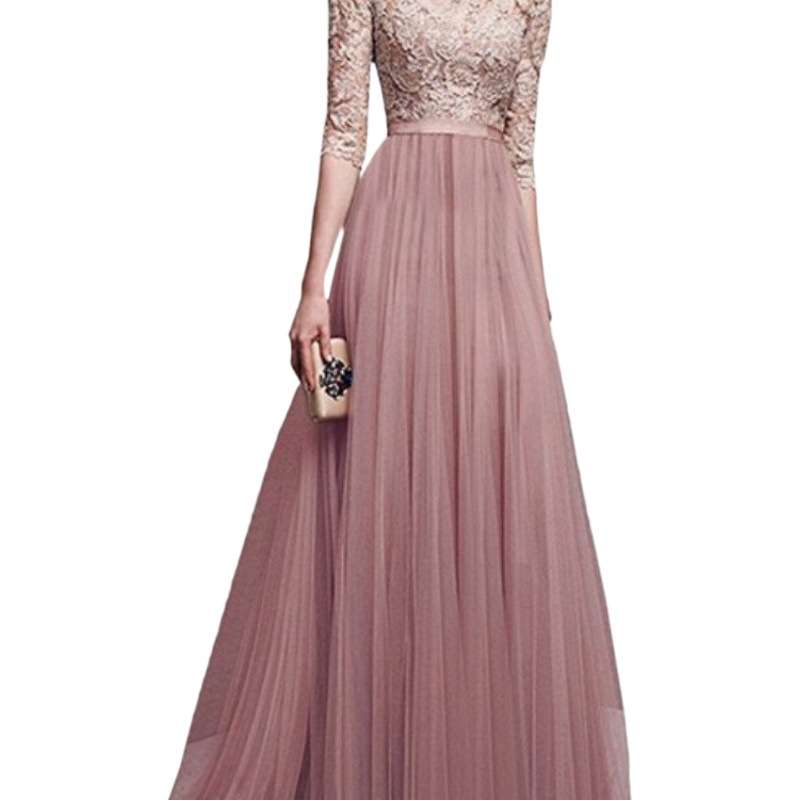 2023 European and American autumn and winter foreign trade new evening dress ebay Amazon wish explosion chiffon evening dress