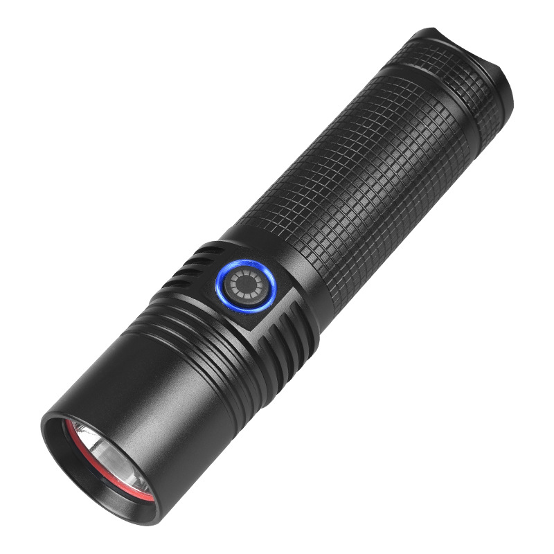 Cross-Border P50 Fixed Focus Rechargeable Flashlight Outdoor Long-Range Small Convenient Searchlight Home Lighting Flashlight Super Bright