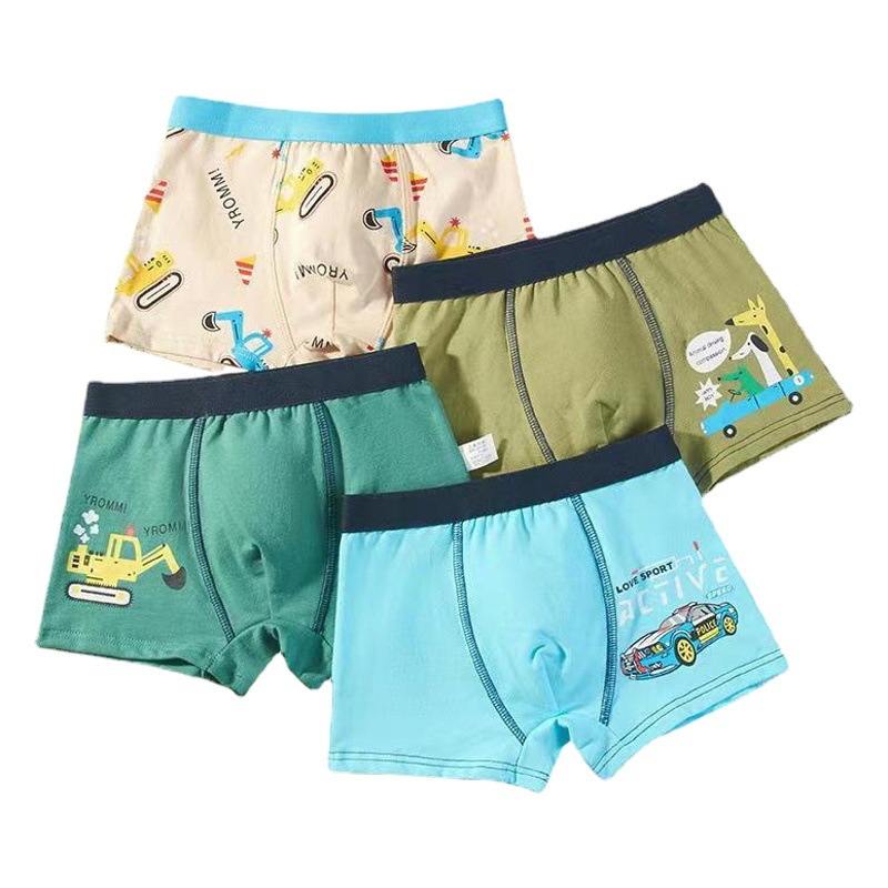 Children's Underwear Boys' Baby Cotton Boys' Underwear Boxer Children's Pants Cartoon 1-3-5-11 Years Old Children's Underwear