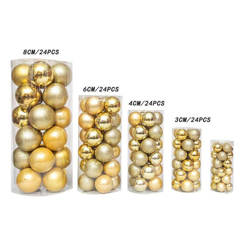 Picture of Christmas decorative ball electroplating plastic ball 3468CM barrel Christmas ball shopping mall ceiling Christmas tree pendant hanging ball