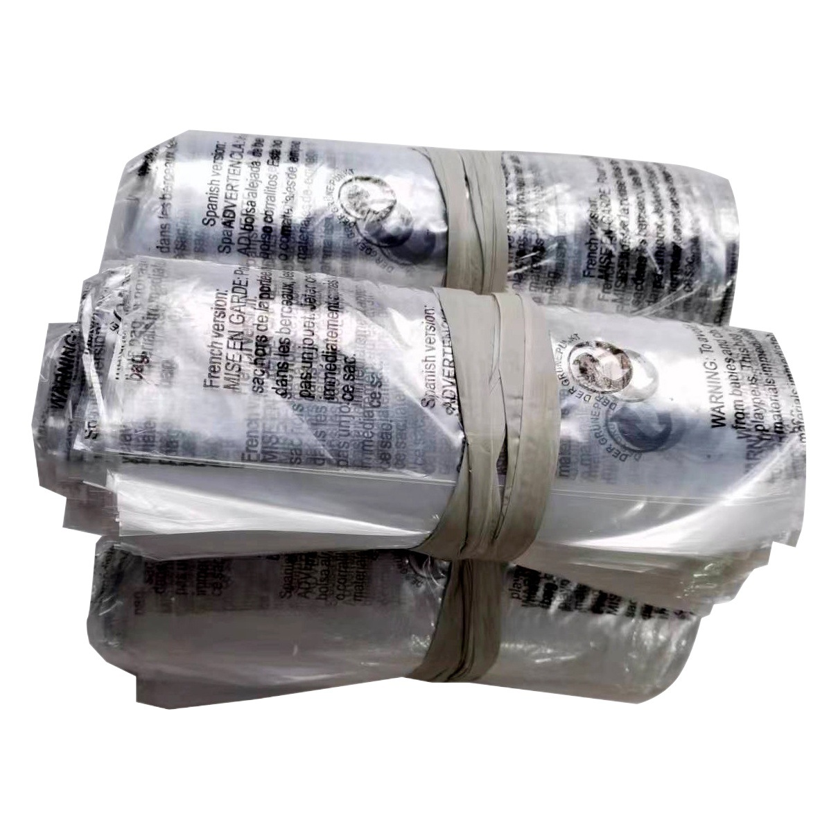 Five Kingdoms Warning Plastic Bag Anti-Suffocation Pe Plastic Bag Flat Flap Pocket Pants English Environmental Protection Logo Transparent Packaging Bag