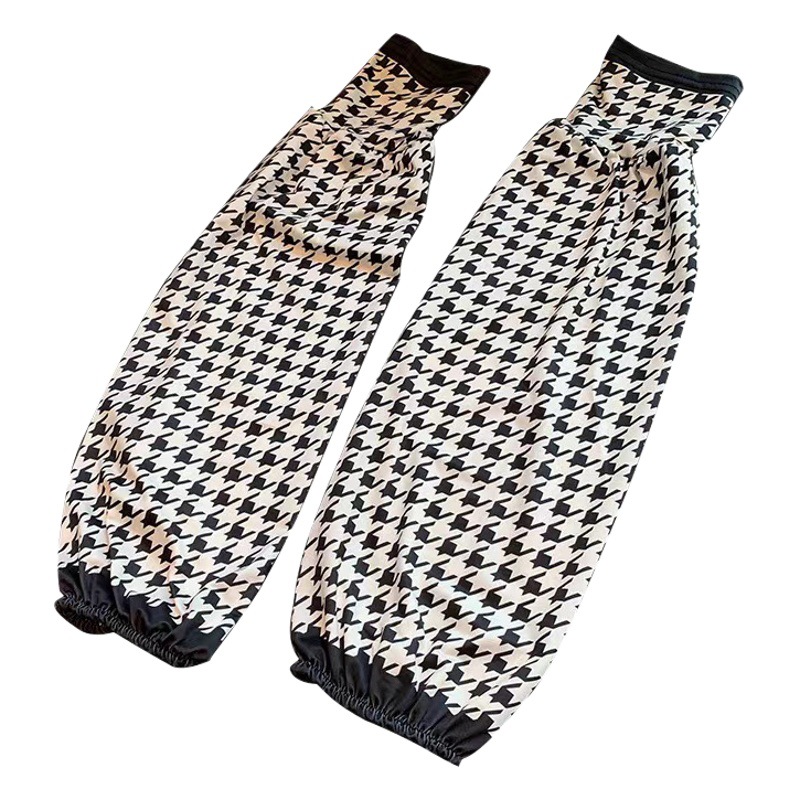Summer Loose Ice Silk Sleeves for Outdoor Driving and Cycling, Uv Protection Arm Sleeves with Letter Design, Sun Protection Arm Sleeves
