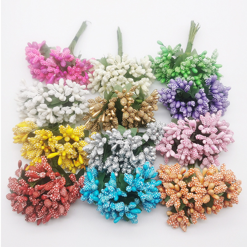 Simulation star spike bouquet material bridal flower core bouquet personal photo flower diy wreath material 12 a bunch