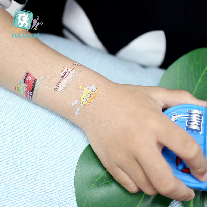 Picture of Cross-Border Supply Waterproof Children's Tattoo Stickers Cartoon Car Excavator Fire Truck Children's Traffic Tattoo Stickers