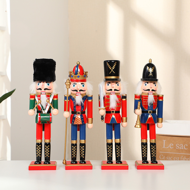 Christmas New Nutcracker Christmas decoration creative wooden crafts decoration Children's Day gift
