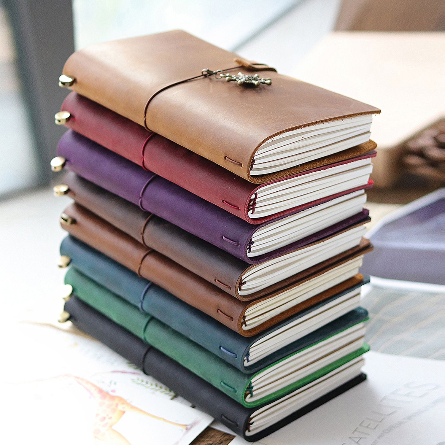 Picture of Travel Notebook Notebook Cowhide Genuine Leather Diary Retro Notepad Creative Record Tn Spot Wholesale