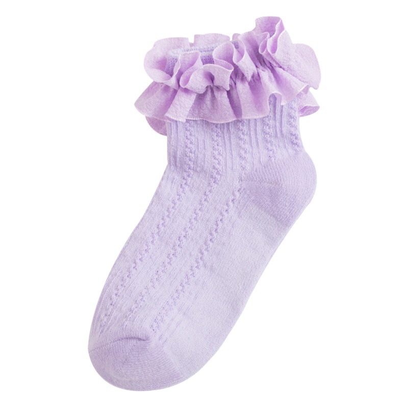 Girls Lace Socks Stylish Korean Style Children's Socks Trendy ins Fashion Lace Baby Princess Socks White Dance Socks