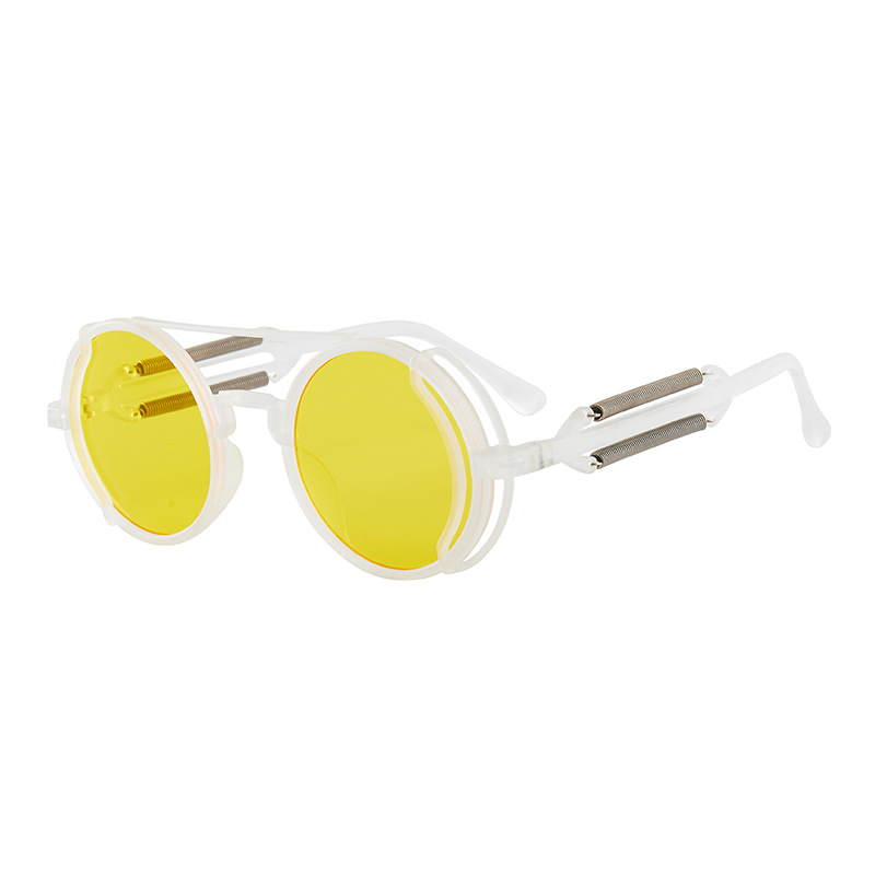 Picture of New Pc Sunglasses Steam Cyberpunk Double Spring Leg Glasses Fashion Trendy Sunglasses Cross-Border Round Manufacturer