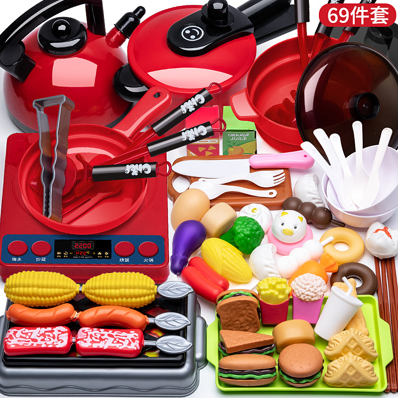 Picture of Children play house simulation kitchen cutting toys girls cooking boys and girls baby cutting fruit cooking set