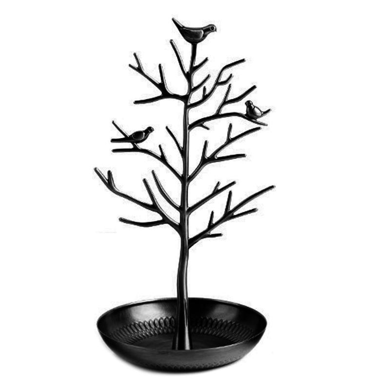 Picture of Danyuan Creative Alloy Bird Money Tree Jewelry Stand Jewelry Stand Earrings Ornament Storage Display Jewelry Props