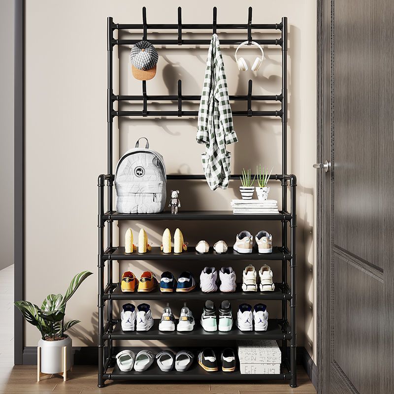 Shoe rack multi-layer household floor-standing integrated shoe and hat rack bedroom living room bag rack door storage simple shoe rack
