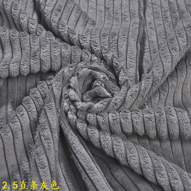 Thickened Gray 2.5 Thick Corduroy Stain-Resistant Dog Kennel Cat Kennel Pet Kennel 2.5W Straight Corduroy Thick Corduroy Cloth