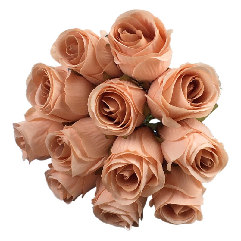 12 hand-written imitation Rose holding bouquet wedding photography home dining table ornaments soft decoration