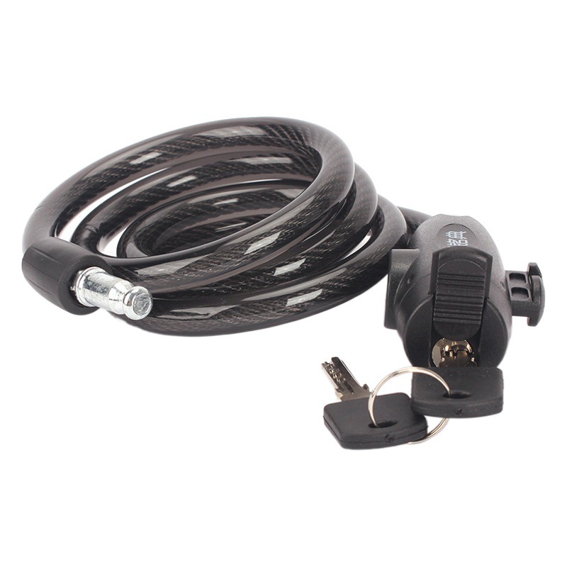Jin Mingdian 506 Bicycle Lock Mountain Bike Strip Lock Wire Lock Steel Cable Gold Mace Anti-theft Lock 1.2 m