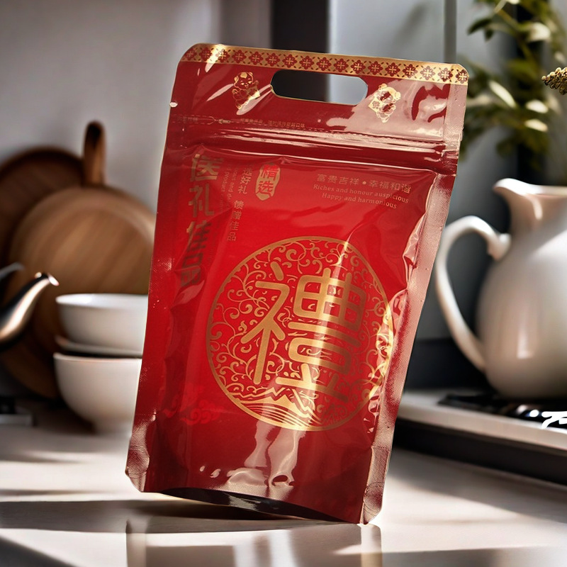 100 gift gift packaging bag wedding Full Moon Birthday portable self-sealing brown sugar white sugar happy egg gift bag