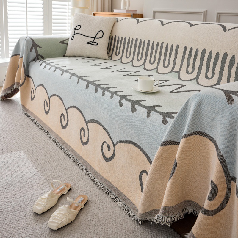 New Full Sofa Cover Cloth All-Inclusive Nordic Modern Simple Sofa Towel Sofa Cushion Four-Season Universal Full Cover Blanket