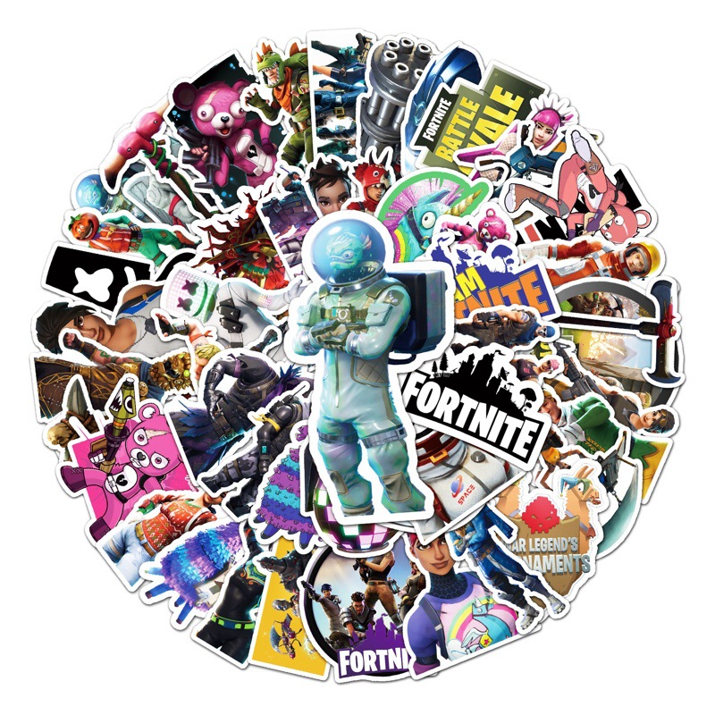 50 sheets Fortress Night Personality Cross Border Trend Graffiti Game Stickers DIY Skateboard Luggage Stickers Waterproof