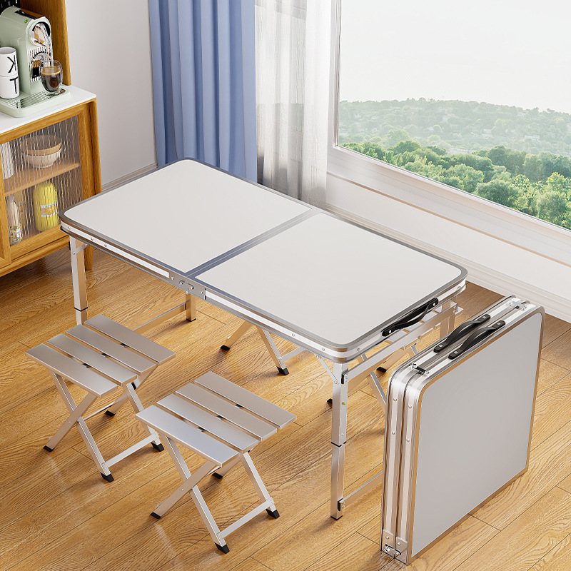 Picture of Folding table stall table outdoor portable camping picnic night market stall opening table and chair can be lifted and folded