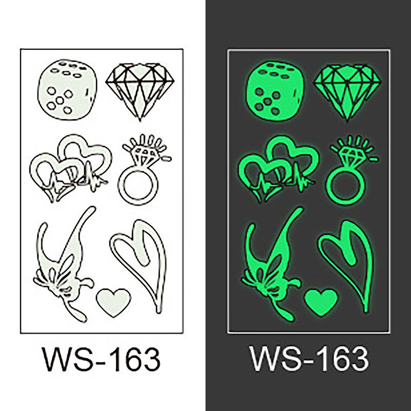 Picture of New Luminous Tattoo Sticker Nightclub Bar Music Festival Carnival Party Tattoo Sticker Note Glow Cool Face Sticker