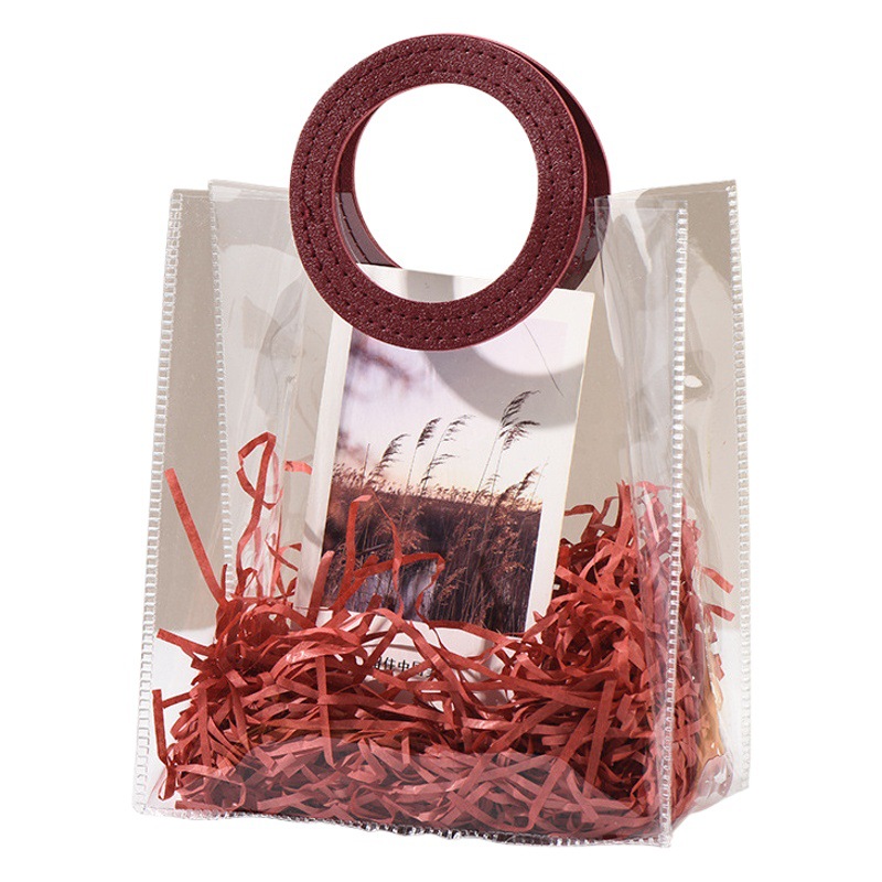 Creative Pvc Souvenir Chinese Valentine's Day Gift Bag Wholesale Internet Celebrity Plastic Wedding Candy Packaging Bag Handbag Customization