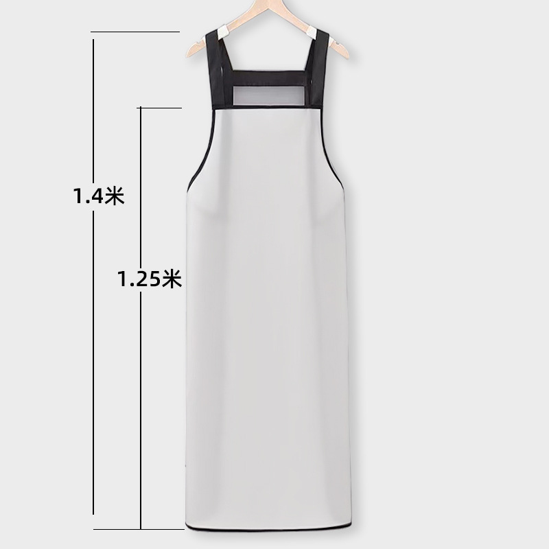 Picture of Long waterproof oil apron adult household kitchen cooking large men's and women's aquatic dishwashing restaurant work clothes wholesale