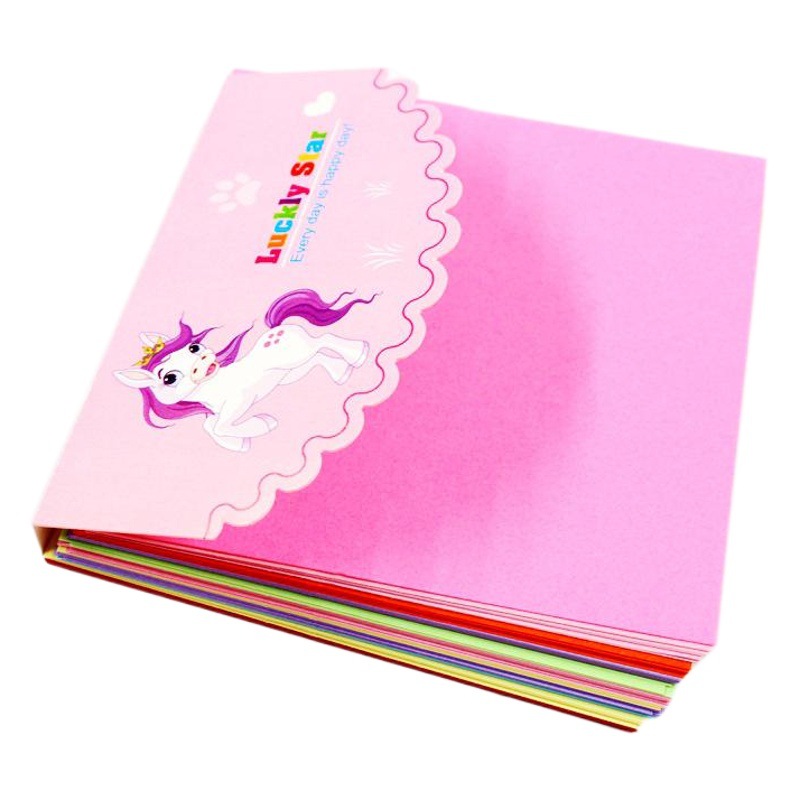 9.5cm square paper folding 100 pieces color handmade paper paper folding children cartoon DIY paper