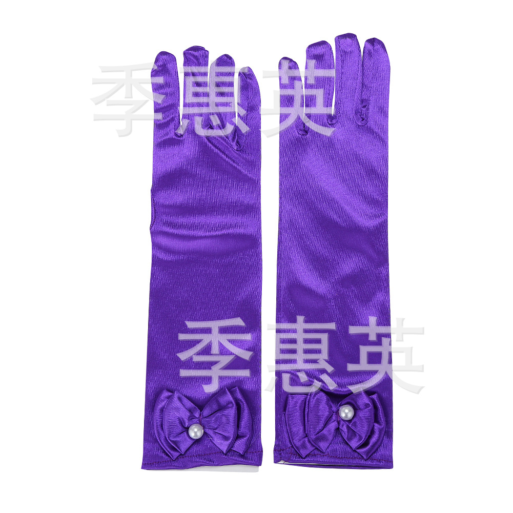 Picture of Children's Dance Clothing Princess Dress Long Long Gloves Flower Girl Dress Bow Gloves Cross-Border
