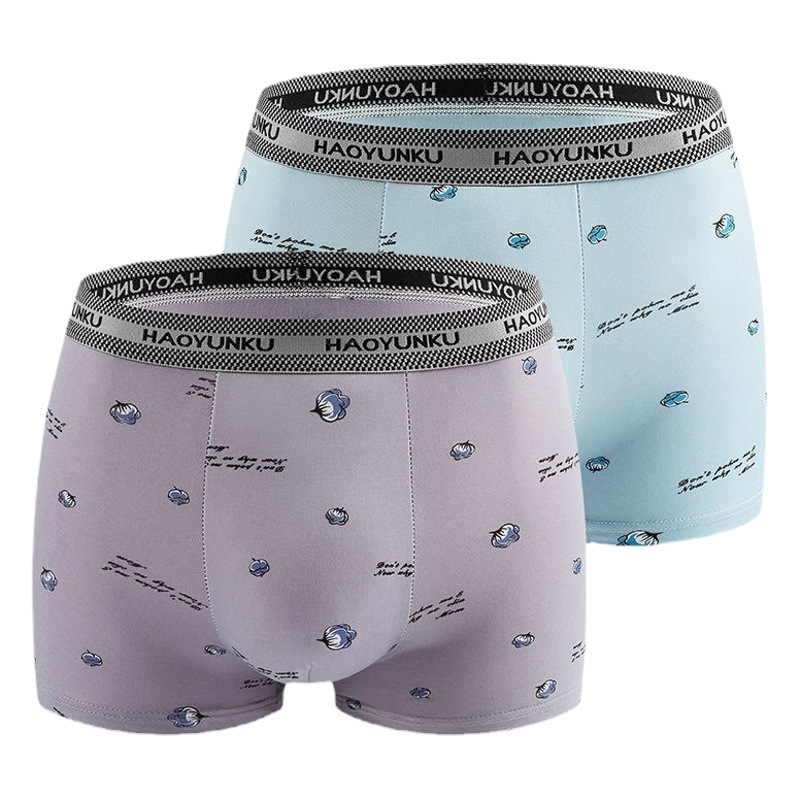Popular underwear men's underwear men's boxers youth mid-waist four-corner pants men's large size pants men's underwear