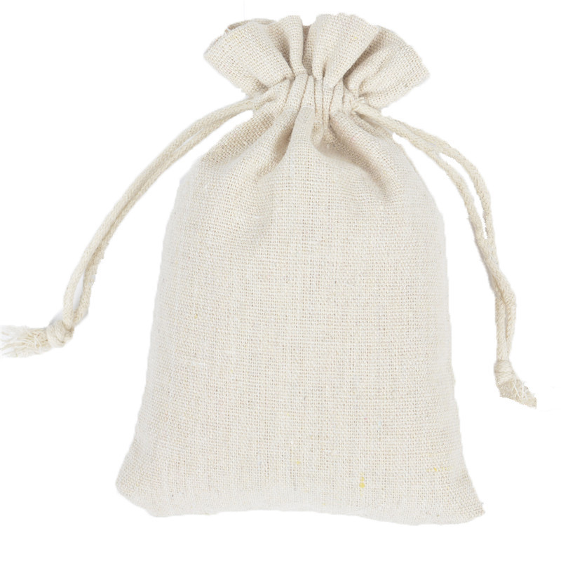 Picture of Spot Cotton Drawstring Flap Pocket Pants Wholesale Storage Bag Travel Cloth Bag Cotton Linen Bag Bracelet Jewelry Packaging Cotton Bag