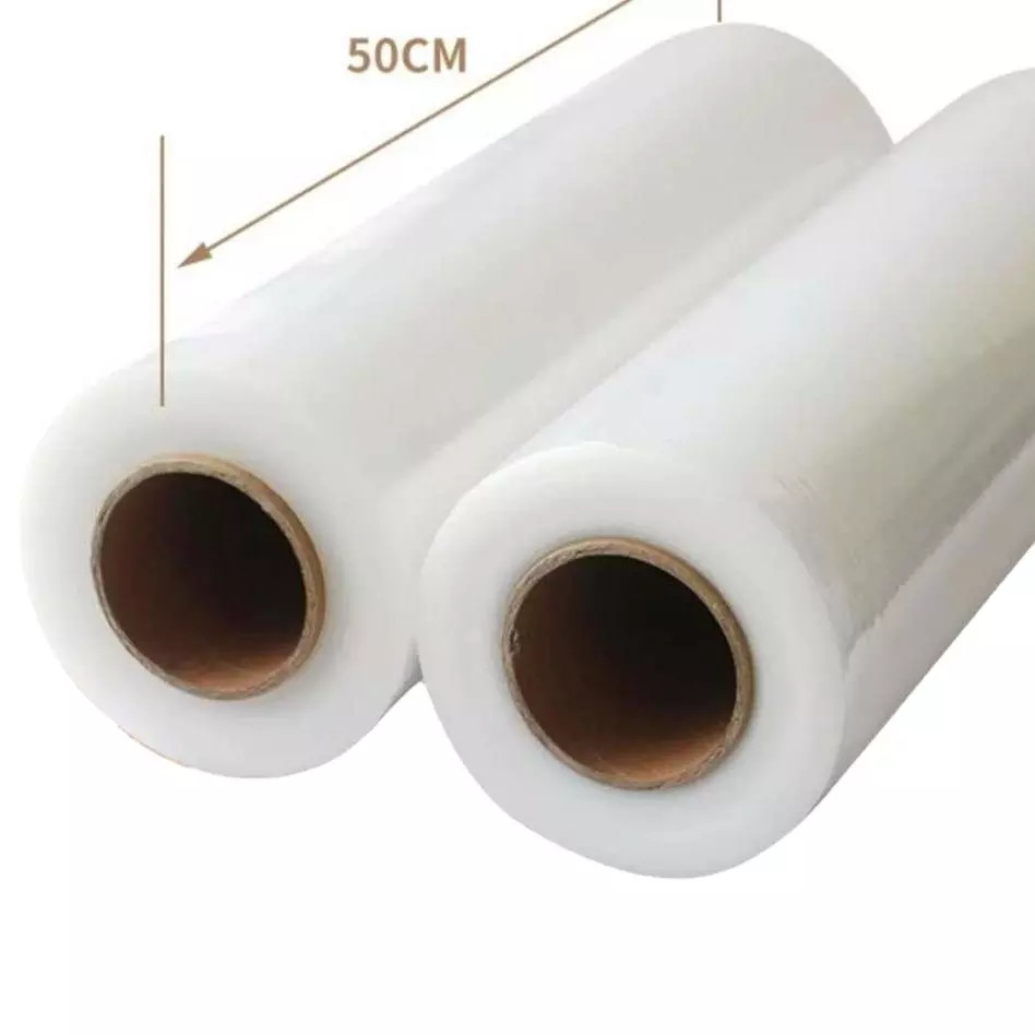 Pe Stretch Film 50cm Transparent Stretch Film Large Roll Machine Cling Film Wholesale Moving Pallet Packing Film Tape