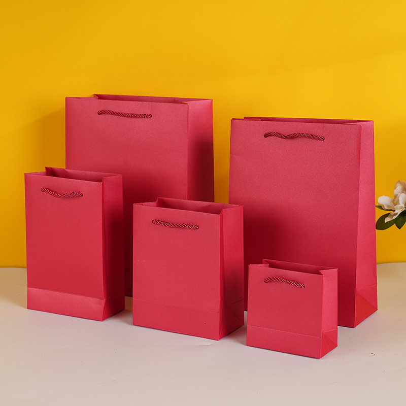 Picture of in stock Red Jewelry Gold Jewelry Handbag Jewelry Gift Packaging Bag Jewelry Paper Bag Mini small size Paper Bag