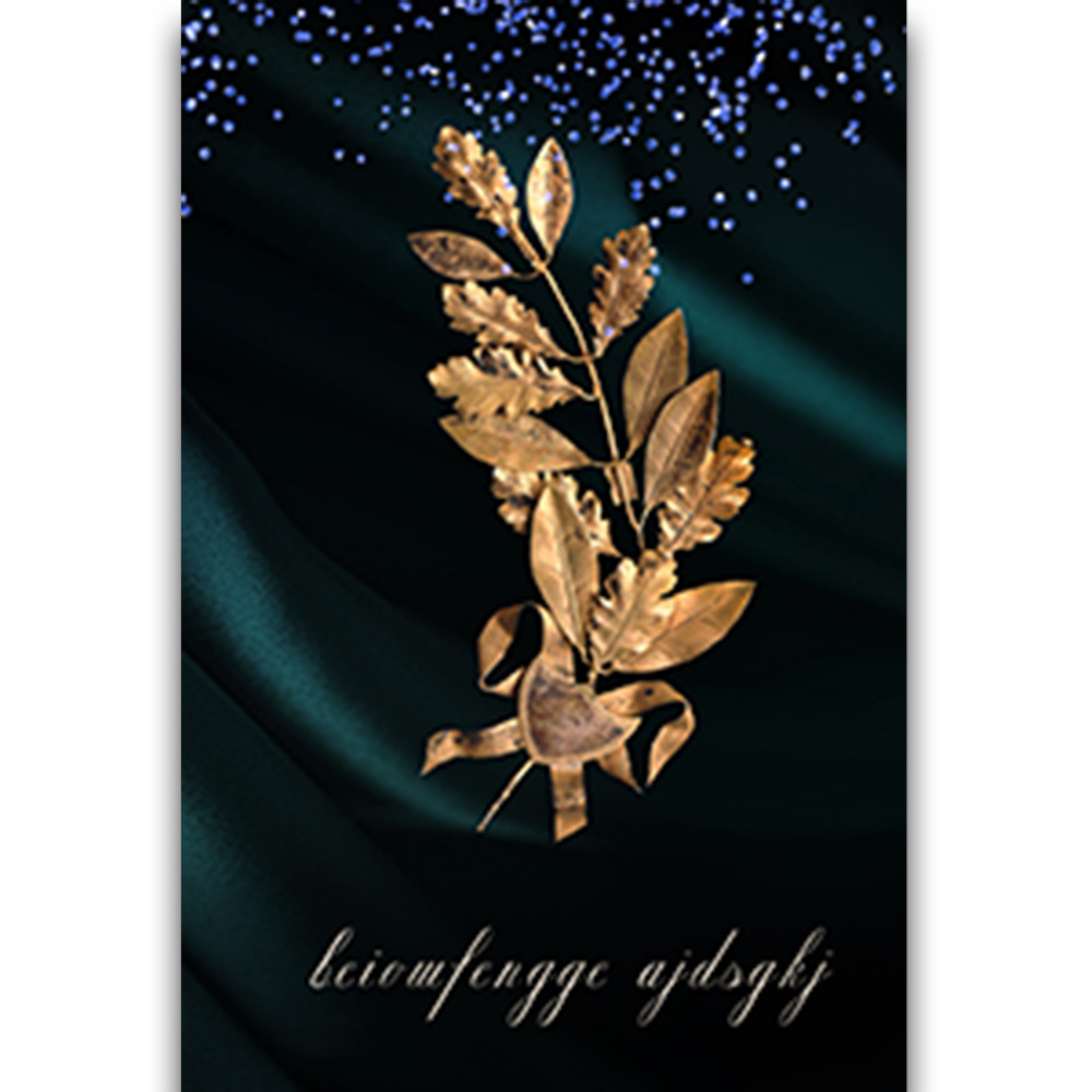 Picture of Source Factory Black Gold Leaves Living Room Hanging Painting Nordic Landscape Canvas Core Wholesale Abstract Restaurant Decorative Painting