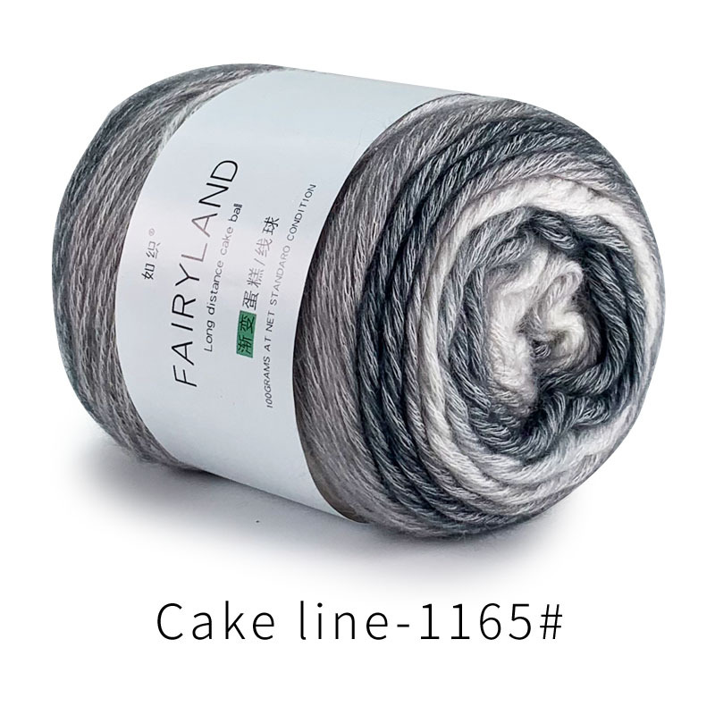 Picture of Cake line gradient segment dyed milk cotton wool ball ball scarf hat diy hand woven thread ball wholesale