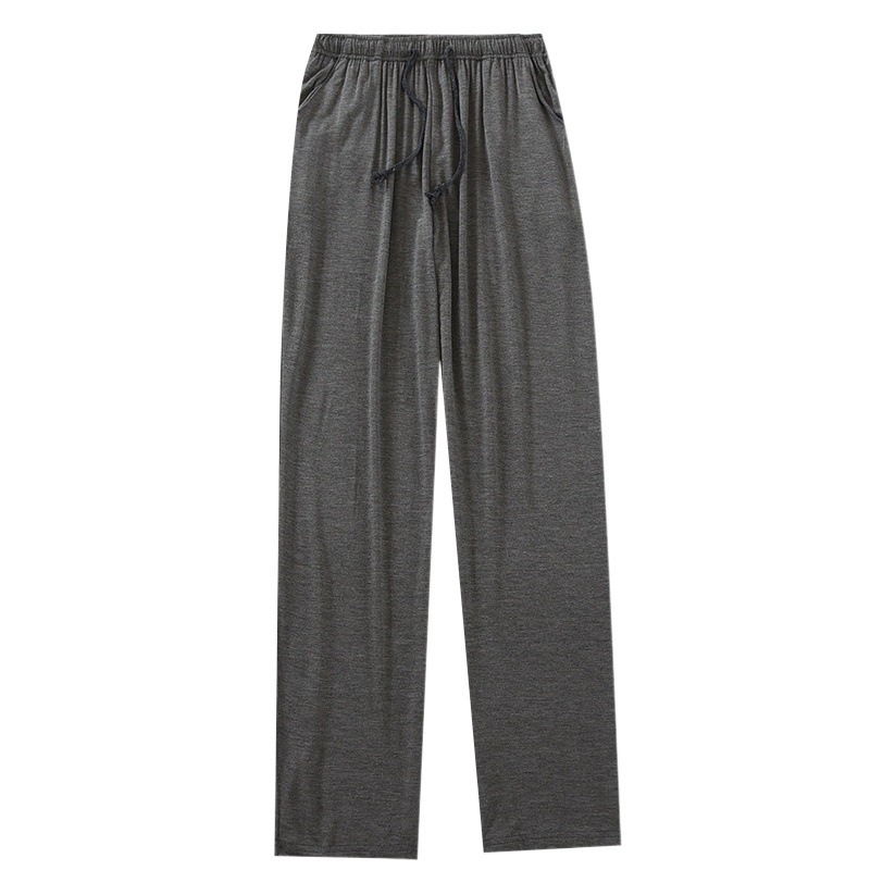 Men's pajamas summer one-piece pants modal Ice Silk thin trousers men's home pants plus size Spring and Autumn home pants
